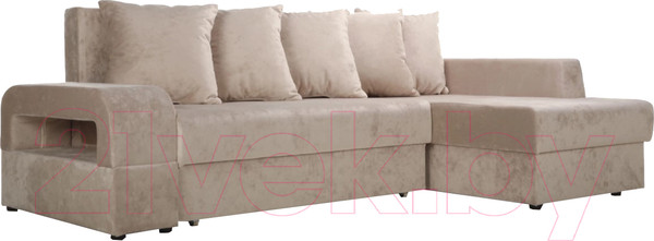 Изображение товара Диван угловой Stolline Марго 1 (25) УЛ левый (бежевый велюр)