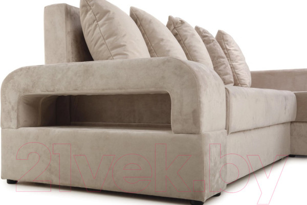 Изображение товара Диван угловой Stolline Марго 1 (25) УЛ левый (бежевый велюр)