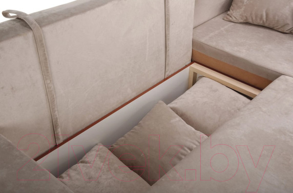 Изображение товара Диван угловой Stolline Марго 1 (25) УЛ левый (бежевый велюр)