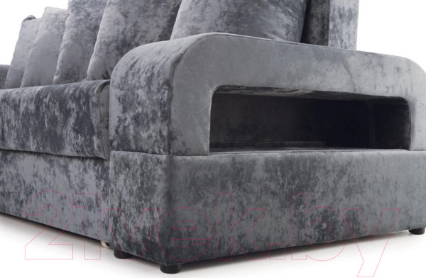 Изображение товара Диван угловой Stolline Марго 1 (27) УЛ левый (серый велюр)