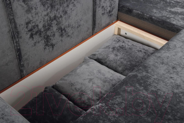 Изображение товара Диван угловой Stolline Марго 1 (27) УЛ левый (серый велюр)