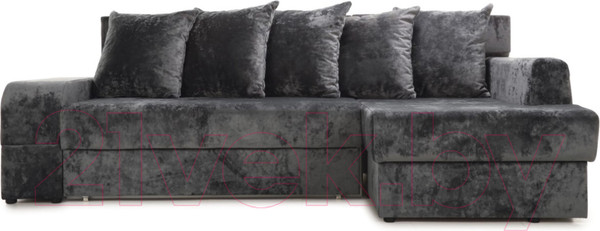 Изображение товара Диван угловой Stolline Марго 1 (28) УП правый (серый велюр)
