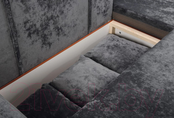 Изображение товара Диван угловой Stolline Марго 1 (28) УП правый (серый велюр)