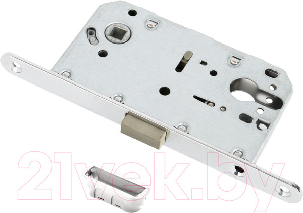 Изображение товара Замок врезной Ренц INLBM 5085 PL SN с пластиковой ответной планкой (никель матовый)