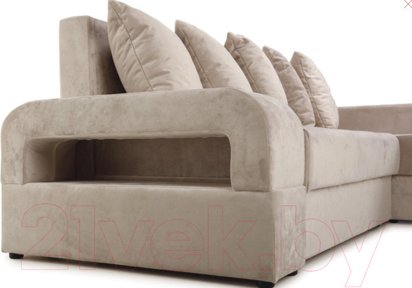 Изображение товара Диван угловой Stolline Марго 1 (26) УП правый (бежевый велюр)