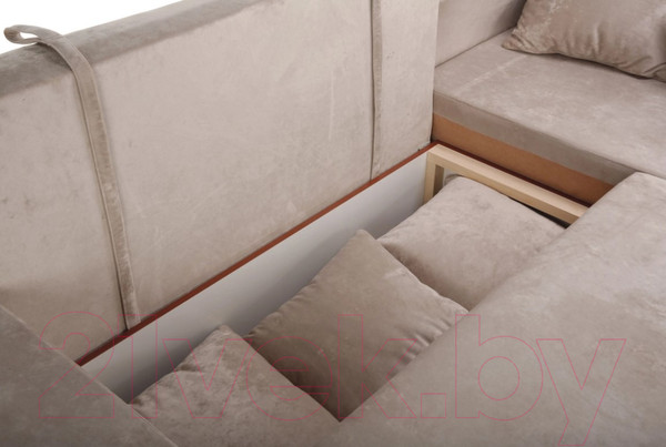 Изображение товара Диван угловой Stolline Марго 1 (26) УП правый (бежевый велюр)