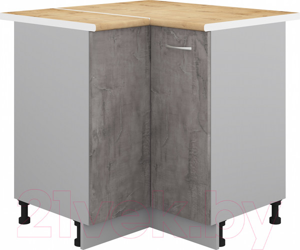 Изображение товара Шкаф-стол кухонный Кортекс-мебель Корнелия Лира НШУ угловой (оникс/дуб бунратти)