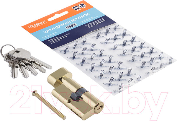 Изображение товара Цилиндровый механизм замка Нора-М STD Z ЛВ-60 30/30 (золото)