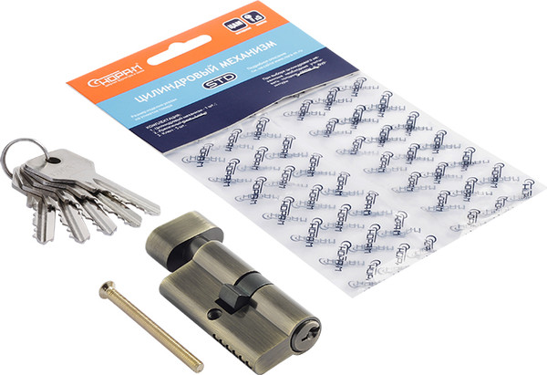 Изображение товара Цилиндровый механизм замка Нора-М STD Z ЛВ-60 30/30 (старая бронза)