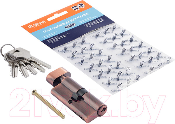 Изображение товара Цилиндровый механизм замка Нора-М STD Z ЛВ-70 35/35 (старая медь)