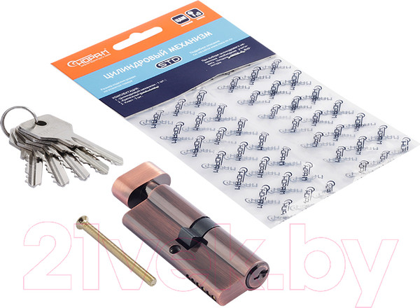 Изображение товара Цилиндровый механизм замка Нора-М STD Z ЛВ-80 40/40 (старая медь)