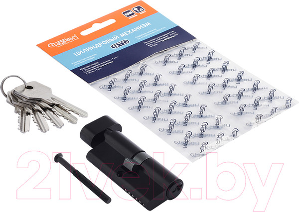 Изображение товара Цилиндровый механизм замка Нора-М STD Z ЛВ-80 40/40 (черный)