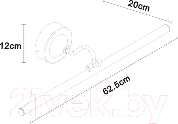 Изображение товара Подсветка для картин и зеркал Arte Lamp Sol A7912AP-1BK