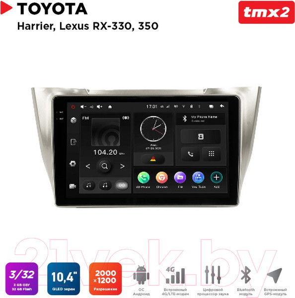 Изображение товара Бездисковая автомагнитола Incar TMX2-2225-3