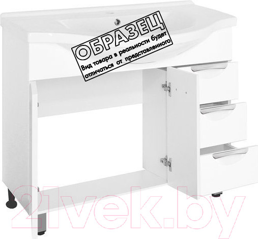 Изображение товара Тумба под умывальник Style Line Жасмин 90 3 ящика (для классической раковины)