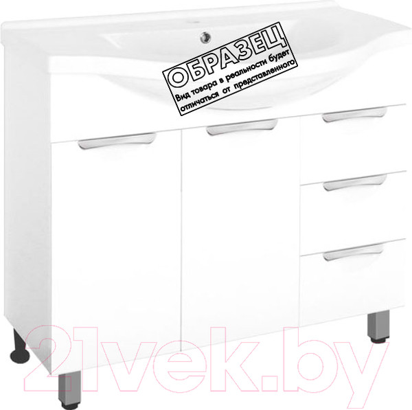 Изображение товара Тумба под умывальник Style Line Жасмин 90 3 ящика (для классической раковины)