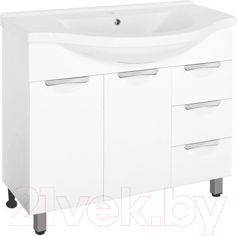 Изображение товара Тумба под умывальник Style Line Жасмин 100 3 ящика (для классической раковины)