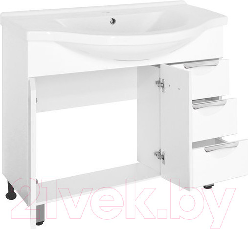 Изображение товара Тумба под умывальник Style Line Жасмин 100 3 ящика (для классической раковины)