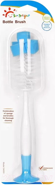 Изображение товара Ершик для бутылочки Sun Delight 34055 (голубой)