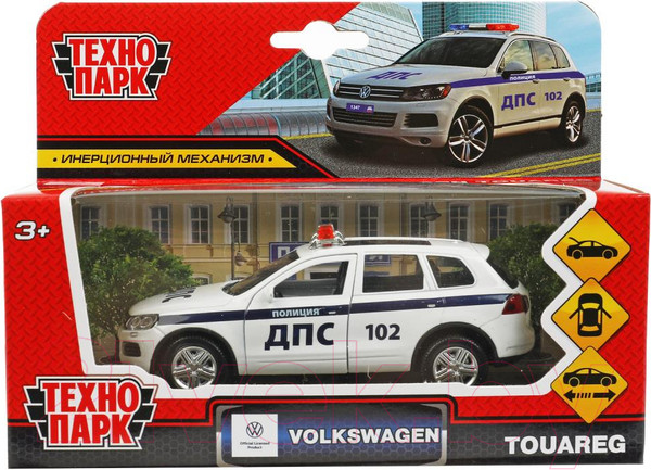 Изображение товара Автомобиль игрушечный Технопарк Volkswagen Touareg Полиция / TOUAREG-12POL-WH