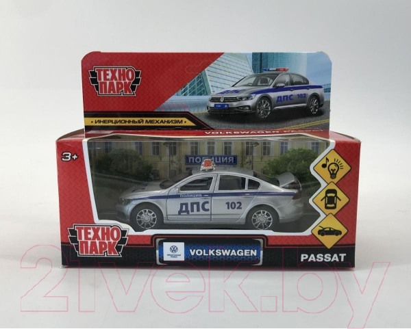 Изображение товара Автомобиль игрушечный Технопарк Volkswagen Passat Полиция / PASSAT-12SLPOL-SR