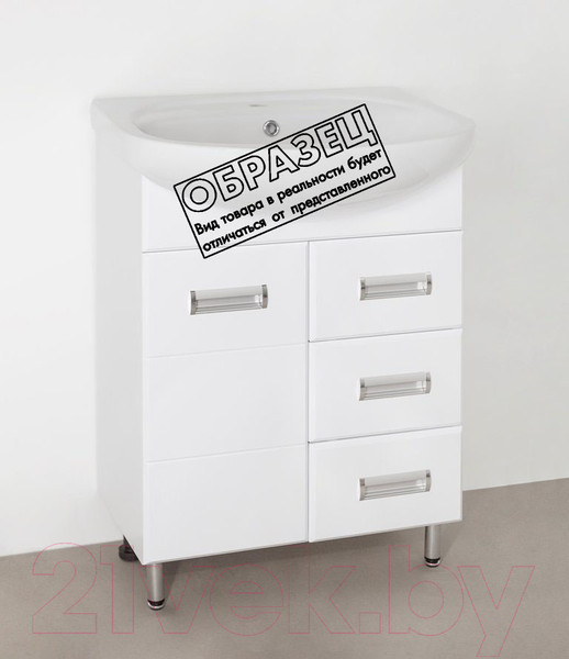 Изображение товара Тумба под умывальник Style Line Ирис 70 3 ящика (для классической раковины)