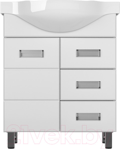Изображение товара Тумба под умывальник Style Line Ирис 70 3 ящика (для классической раковины)