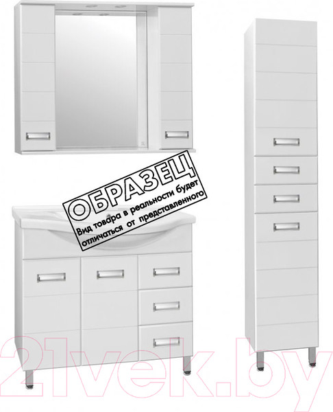 Изображение товара Тумба под умывальник Style Line Ирис 90 3 ящика (для классической раковины)