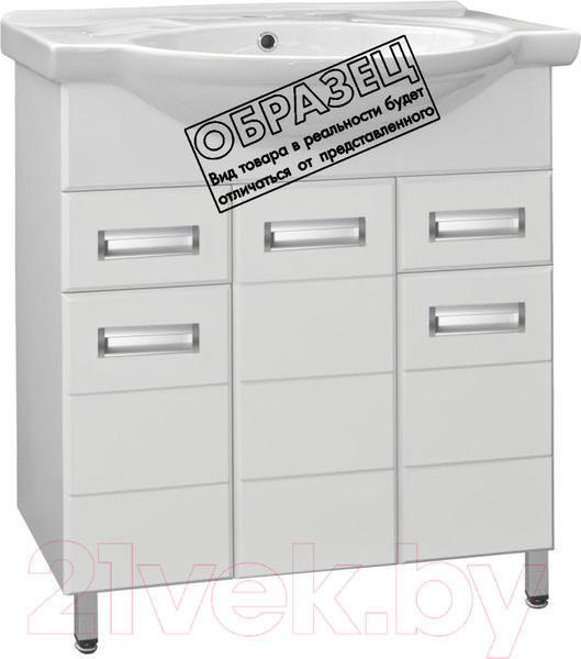 Изображение товара Тумба под умывальник Style Line Ирис 100 2 ящика (для классической раковины)