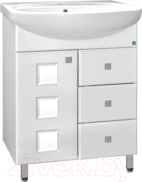 Изображение товара Тумба под умывальник Style Line Крокус 70 3 ящика (для классической раковины)