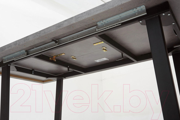 Изображение товара Обеденный стол M-City Лофт 160 / 462M05253 (бетон портленд/черный)