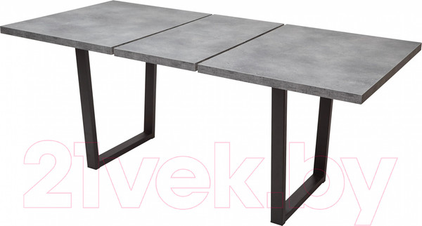 Изображение товара Обеденный стол M-City Лофт 160 / 462M05253 (бетон портленд/черный)