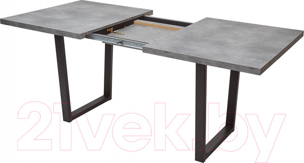 Изображение товара Обеденный стол M-City Лофт 160 / 462M05253 (бетон портленд/черный)