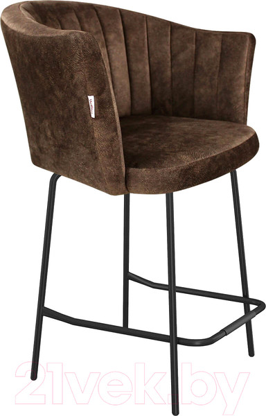 Изображение товара Стул барный Sheffilton SHT-ST42-1/S29-1 (кофейный трюфель/черный муар)