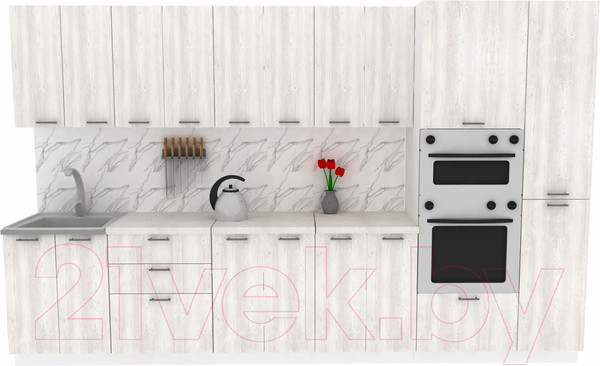 Изображение товара Кухонный гарнитур Eligard Lion 3.4 (сосна каньон/королевский опал)