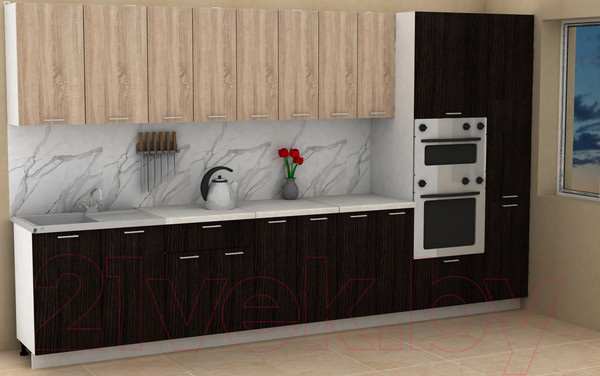 Изображение товара Кухонный гарнитур Eligard Lion 3.6 (дуб сонома/дуб марбург/королевский опал)