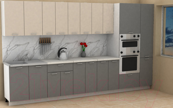 Изображение товара Кухонный гарнитур Eligard Lion 3.6 (персидский жемчуг/дымчатый алмаз/королевский опал)