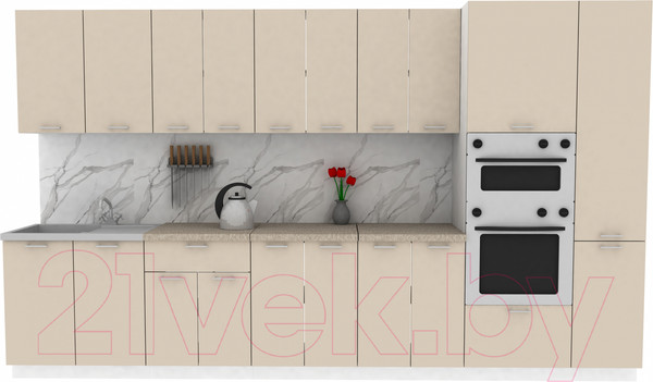 Изображение товара Кухонный гарнитур Eligard Lion 3.6 (персидский жемчуг/малага)