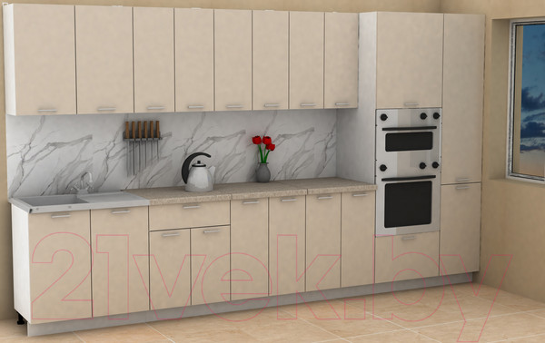 Изображение товара Кухонный гарнитур Eligard Lion 3.6 (персидский жемчуг/малага)