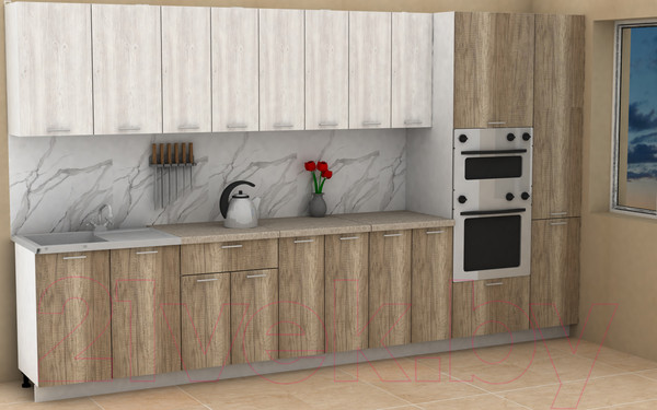 Изображение товара Кухонный гарнитур Eligard Lion 3.6 (сосна каньон/дуб каньон/малага)