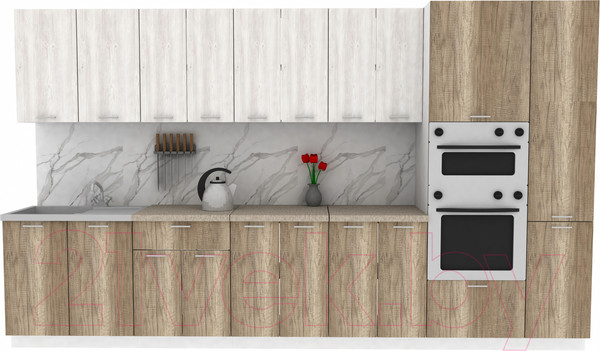 Изображение товара Кухонный гарнитур Eligard Lion 3.6 (сосна каньон/дуб каньон/малага)