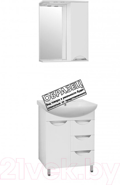 Изображение товара Тумба под умывальник Style Line Жасмин 65 3 ящика (для классической раковины)