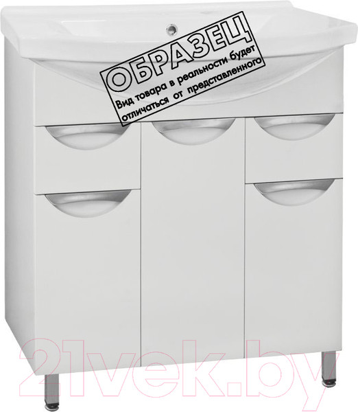 Изображение товара Тумба под умывальник Style Line Жасмин 75 2 ящика (для классической раковины)