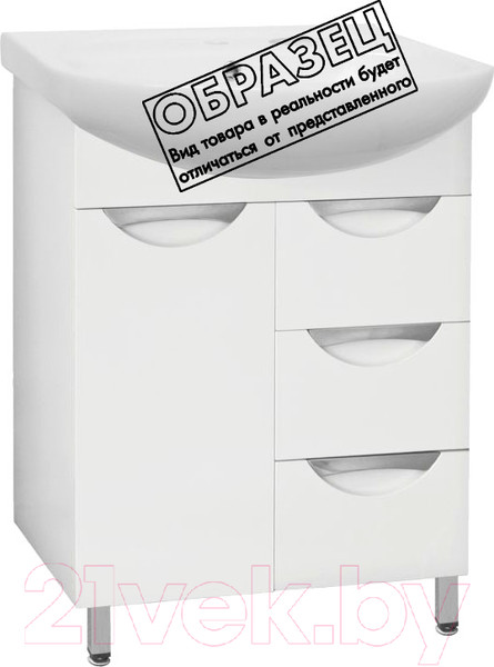 Изображение товара Тумба под умывальник Style Line Жасмин 80 3 ящика (для классической раковины)