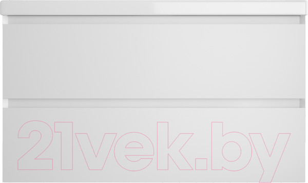 Изображение товара Тумба под умывальник Style Line Манхэттен 90 2 ящика (подвесная, белый)