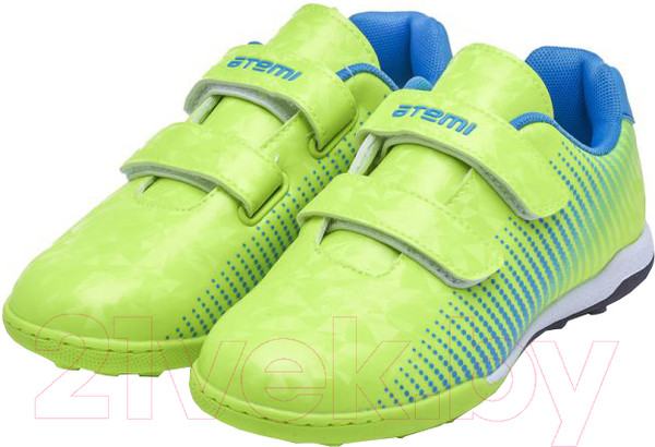 Изображение товара Бутсы футбольные Atemi Turf Kids SBA-006 (ярко-салатовый/синий, р-р 31)