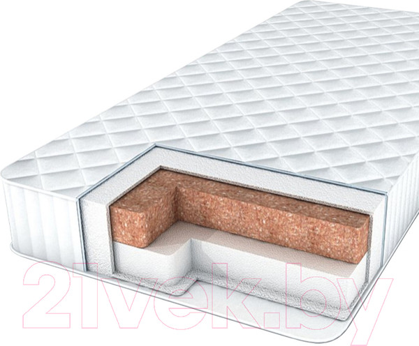 Изображение товара Матрас в кроватку INDIGO Comfort Plus 12x59x119 (микрофибра, светлый)