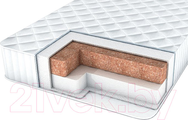 Изображение товара Матрас в кроватку INDIGO Comfort Plus 12x59x119 (микрофибра, светлый)