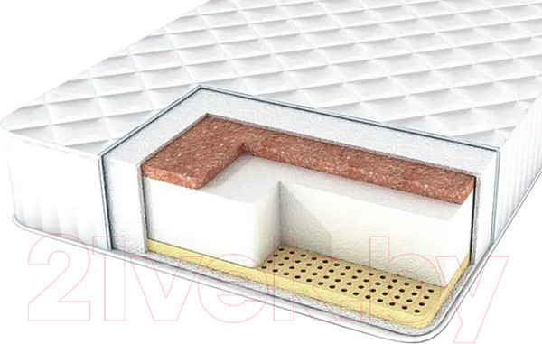 Изображение товара Матрас в кроватку INDIGO Soft Plus 14x59x119 (микрофибра, светлый)