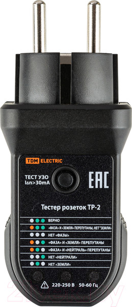 Изображение товара Тестер розетки TDM ТР-2 / SQ0595-0004